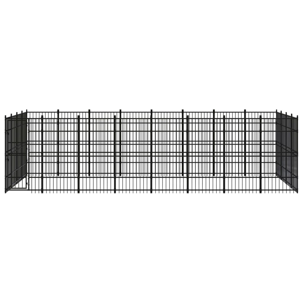 8720286871652_g_en_hd_1 vidaXL Outdoor Dog Kennel Steel 29.49 m² - Image 2