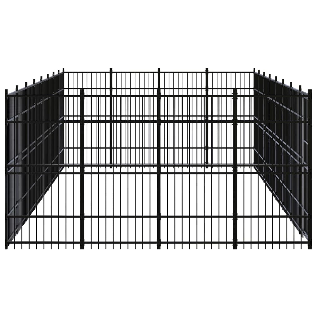 8720286871652_g_en_hd_2 vidaXL Outdoor Dog Kennel Steel 29.49 m² - Image 3