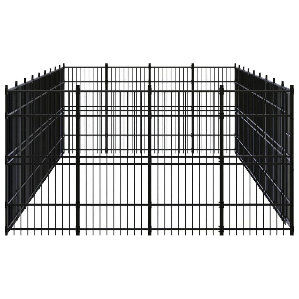 8720286871669_g_en_hd_2 vidaXL Outdoor Dog Kennel Steel 33.18 m² - Image 3