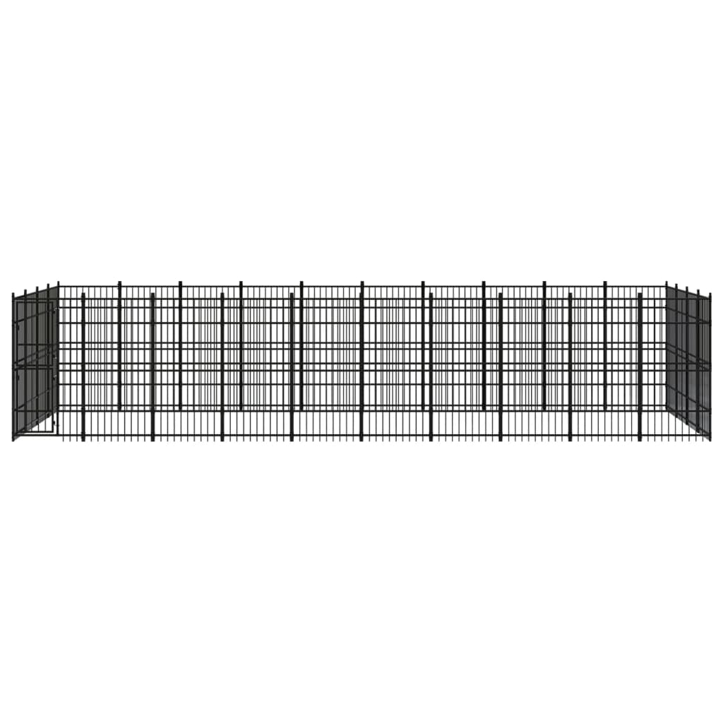 8720286871676_g_en_hd_1 vidaXL Outdoor Dog Kennel Steel 36.86 m² - Image 2