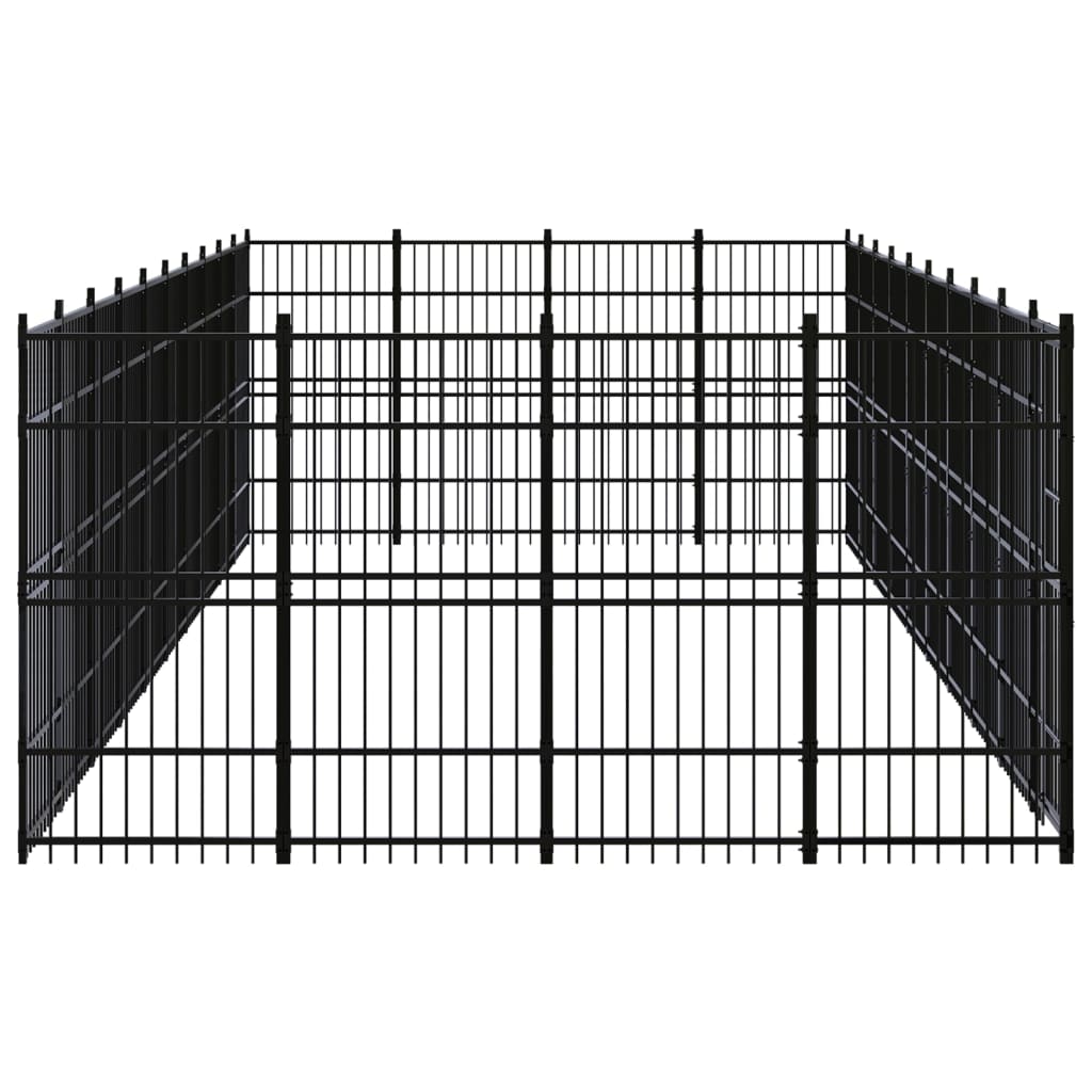 8720286871676_g_en_hd_2 vidaXL Outdoor Dog Kennel Steel 36.86 m² - Image 3