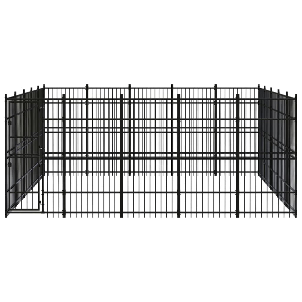 8720286871683_g_en_hd_1 vidaXL Outdoor Dog Kennel Steel 23.04 m² - Image 2
