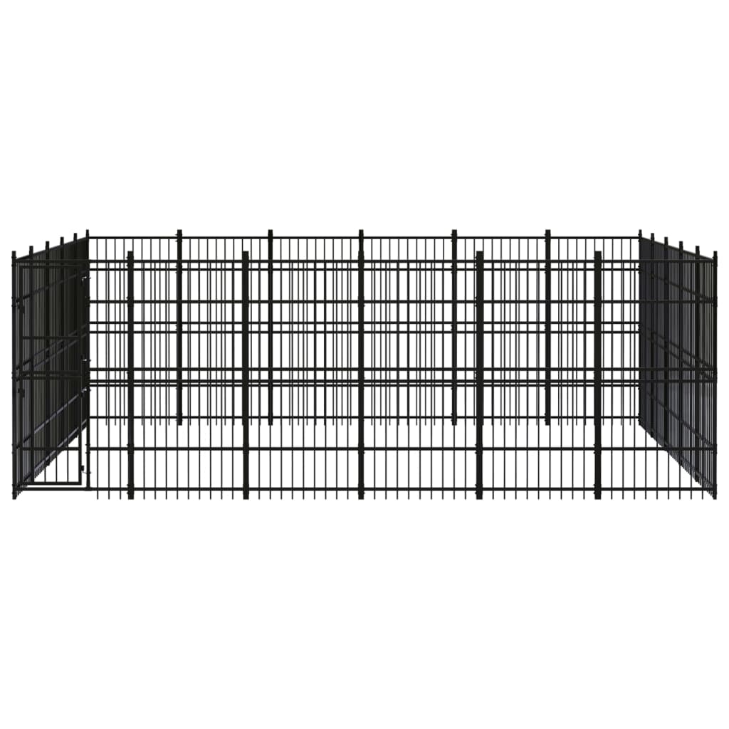 8720286871690_g_en_hd_1 vidaXL Outdoor Dog Kennel Steel 27.65 m² - Image 2