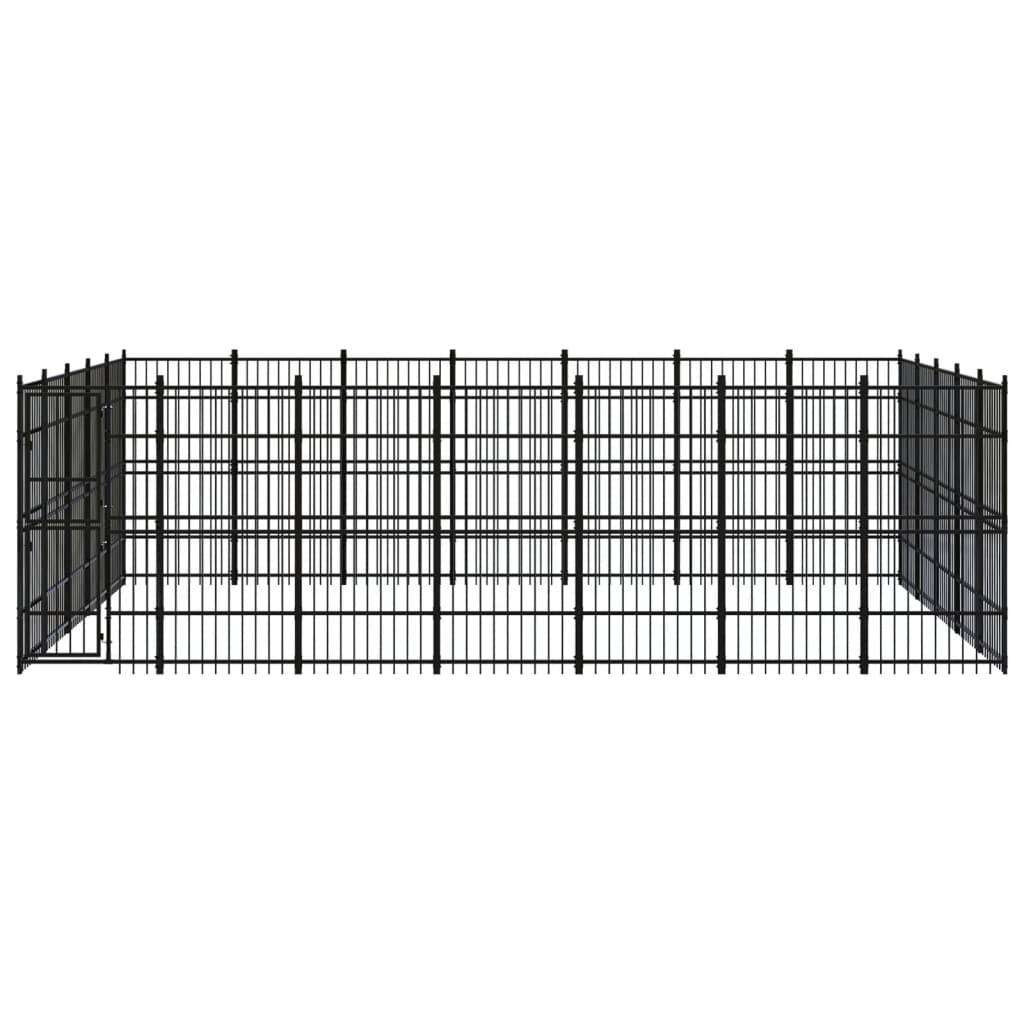 8720286871706_g_en_hd_1 vidaXL Outdoor Dog Kennel Steel 32.26 m² - Image 2