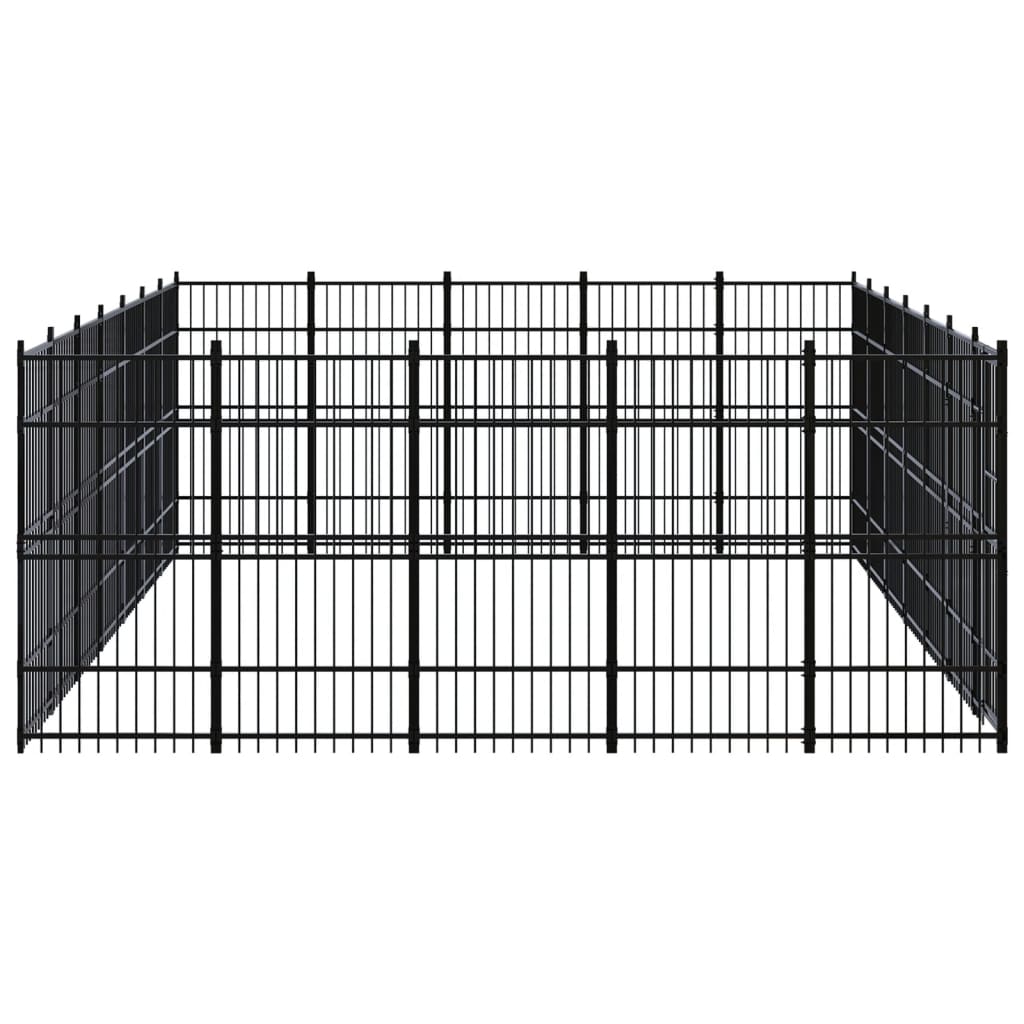 8720286871706_g_en_hd_2 vidaXL Outdoor Dog Kennel Steel 32.26 m² - Image 3