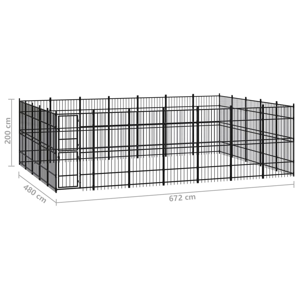 8720286871706_g_en_hd_6 vidaXL Outdoor Dog Kennel Steel 32.26 m² - Image 7