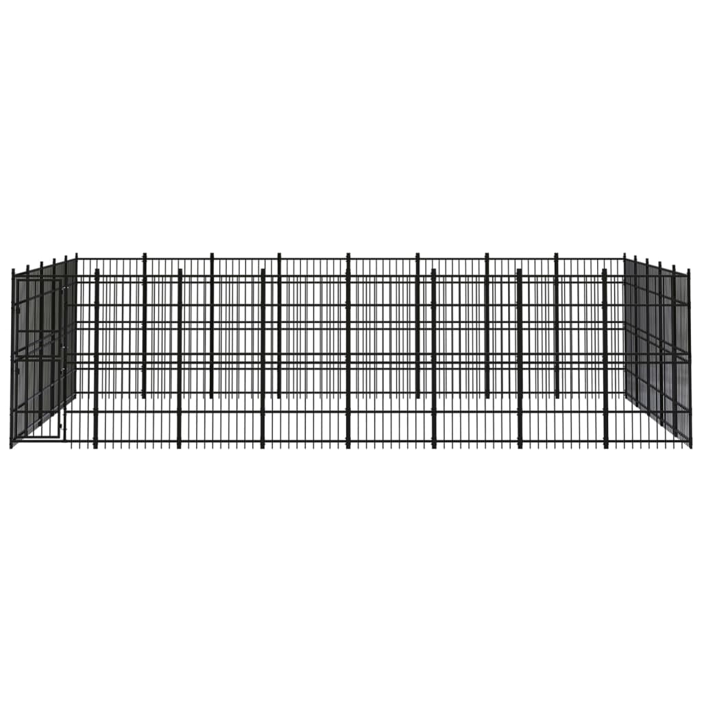 8720286871713_g_en_hd_1 vidaXL Outdoor Dog Kennel Steel 36.86 m² - Image 2
