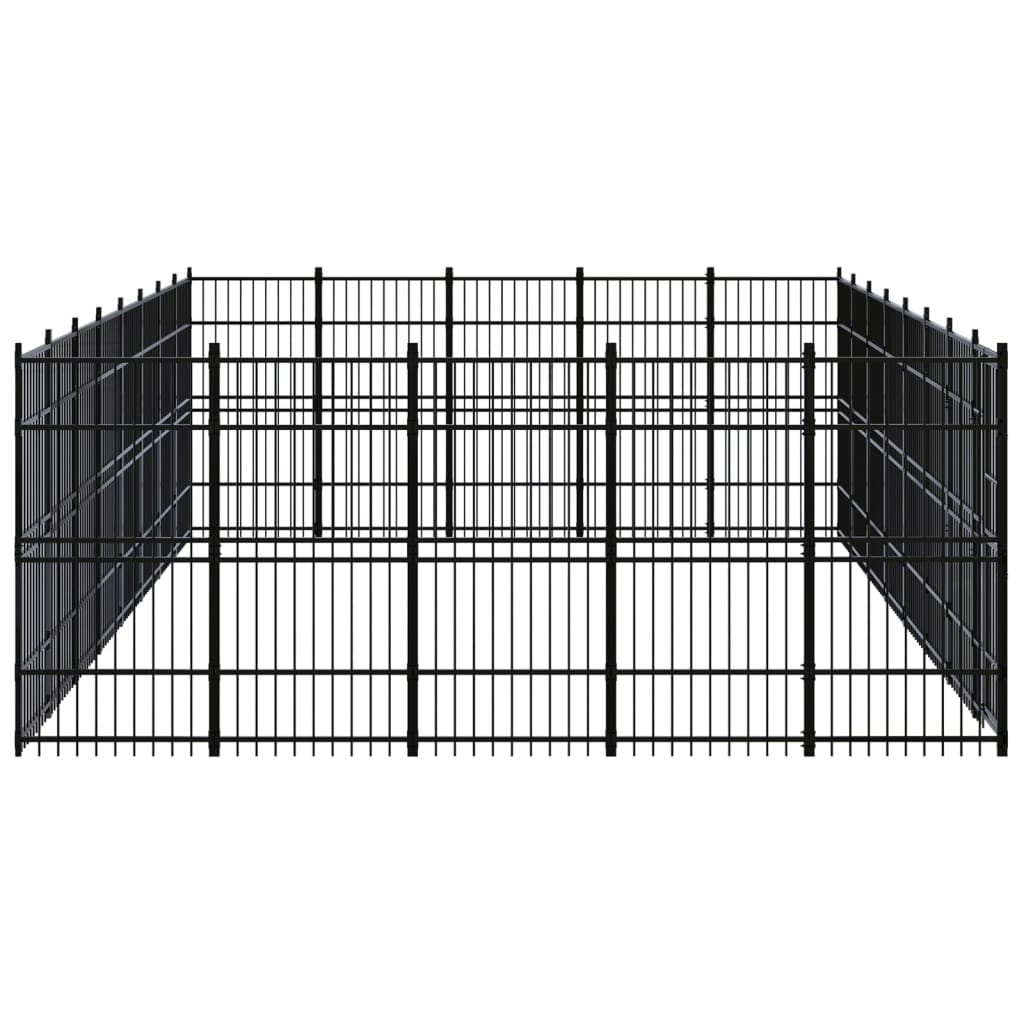 8720286871713_g_en_hd_2 vidaXL Outdoor Dog Kennel Steel 36.86 m² - Image 3