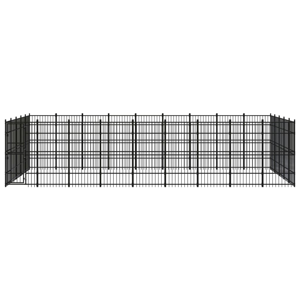 8720286871720_g_en_hd_1 vidaXL Outdoor Dog Kennel Steel 41.47 m² - Image 2