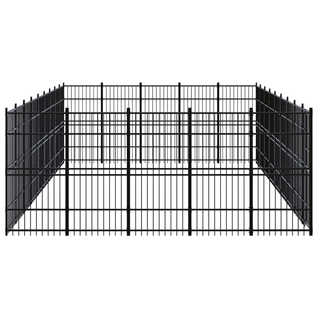 8720286871720_g_en_hd_2 vidaXL Outdoor Dog Kennel Steel 41.47 m² - Image 3