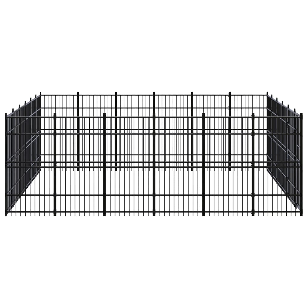 8720286871744_g_en_hd_2 vidaXL Outdoor Dog Kennel Steel 33.18 m² - Image 3