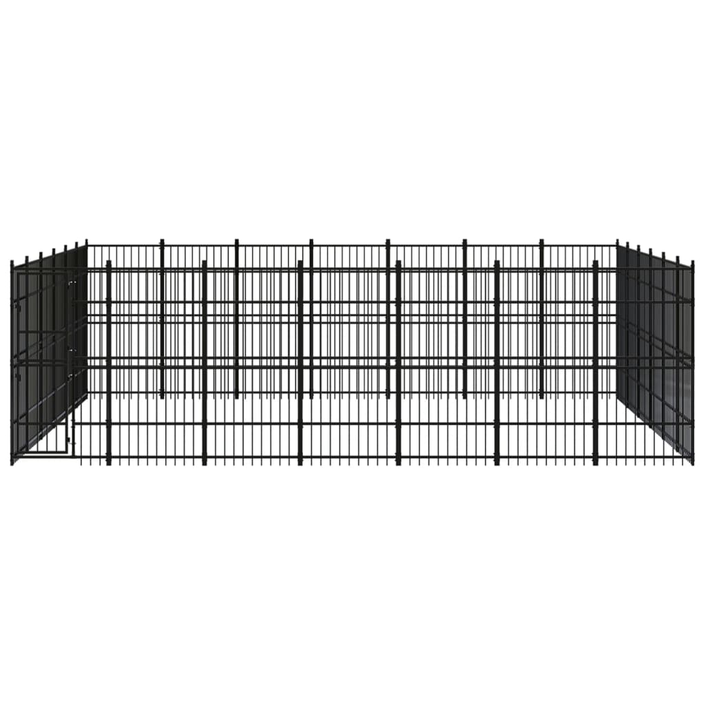 8720286871751_g_en_hd_1 vidaXL Outdoor Dog Kennel Steel 38.71 m² - Image 2