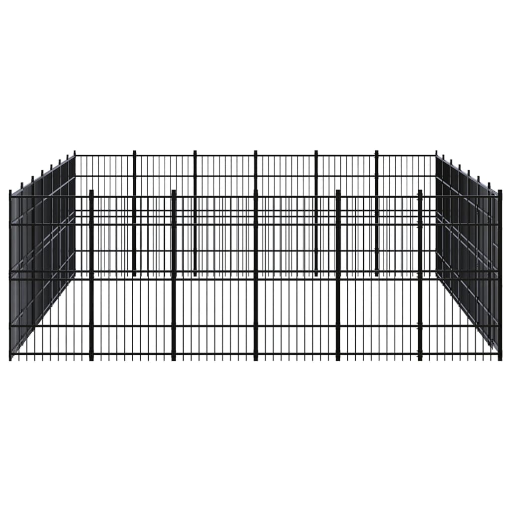 8720286871751_g_en_hd_2 vidaXL Outdoor Dog Kennel Steel 38.71 m² - Image 3