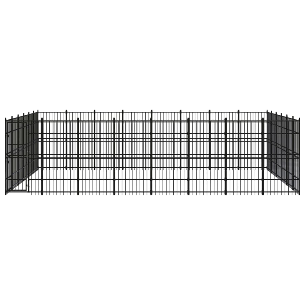 8720286871768_g_en_hd_1 vidaXL Outdoor Dog Kennel Steel 44.24 m² - Image 2