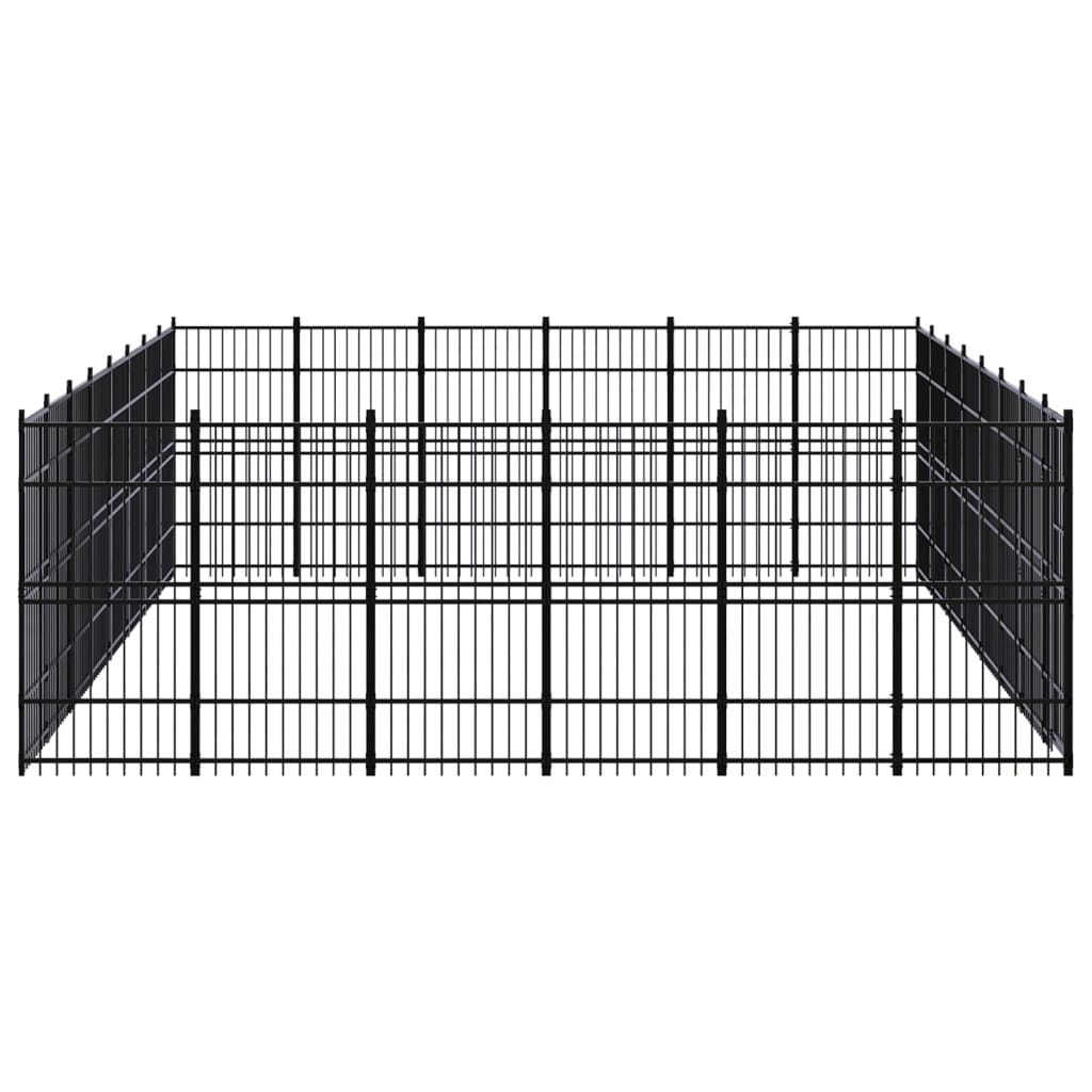 8720286871768_g_en_hd_2 vidaXL Outdoor Dog Kennel Steel 44.24 m² - Image 3