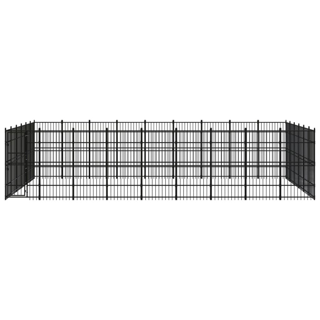 8720286871775_g_en_hd_1 vidaXL Outdoor Dog Kennel Steel 49.77 m² - Image 2