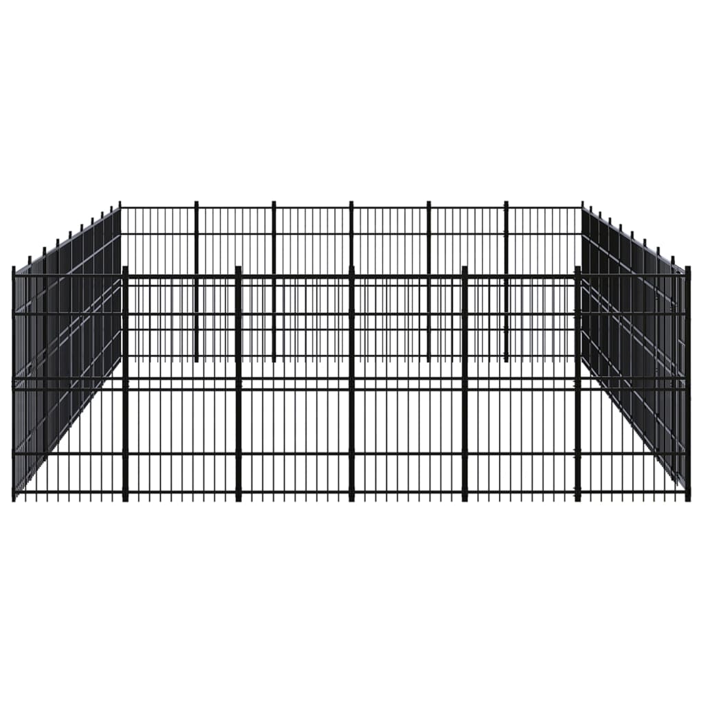 8720286871775_g_en_hd_2 vidaXL Outdoor Dog Kennel Steel 49.77 m² - Image 3