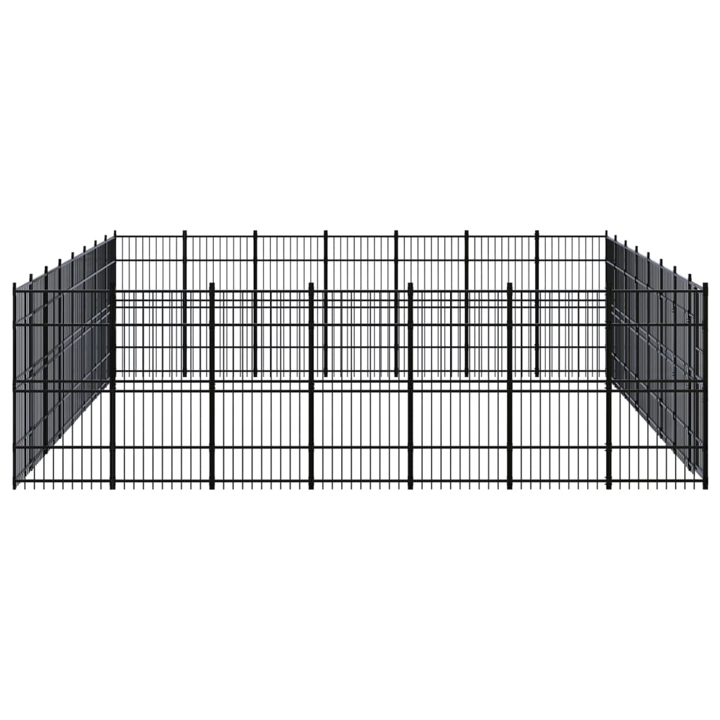 8720286871805_g_en_hd_2 vidaXL Outdoor Dog Kennel Steel 51.61 m² - Image 3