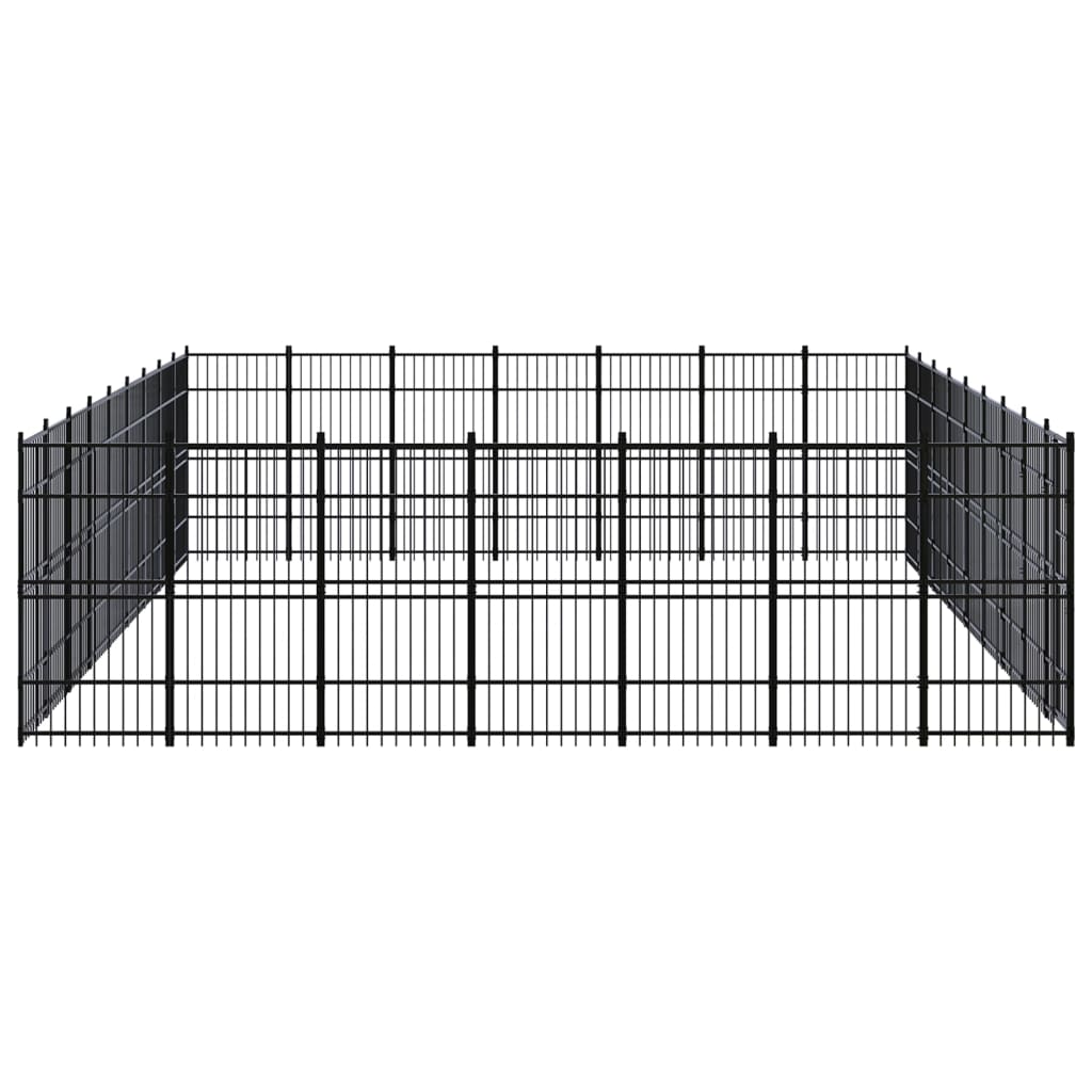 8720286871812_g_en_hd_2 vidaXL Outdoor Dog Kennel Steel 58.06 m² - Image 3