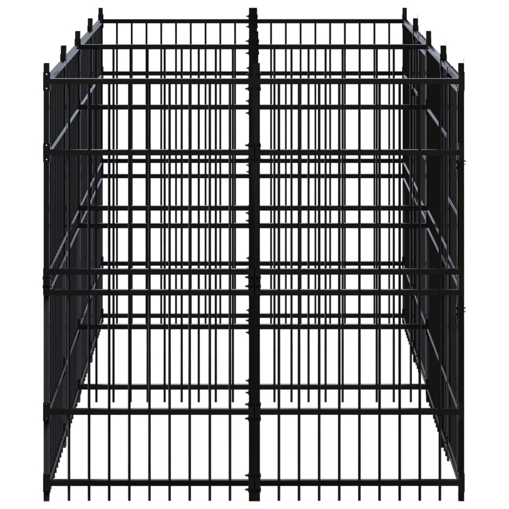 8720286871898_g_en_hd_2 vidaXL Outdoor Dog Kennel Steel 7.37 m² - Image 3