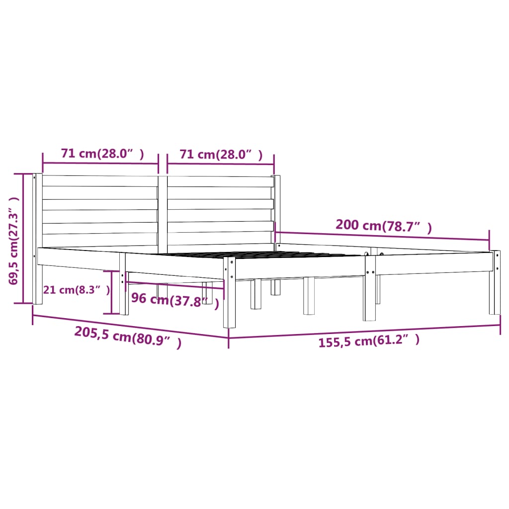 8720286877630_g_en_hd_6 vidaXL Bed Frame without Mattress 150x200 cm - Image 8