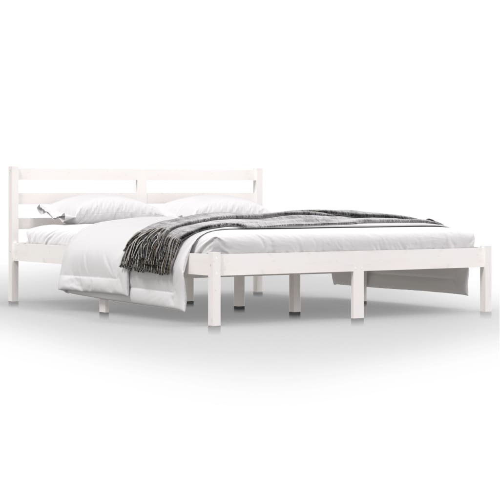 8720286877647_a_en_hd_1 vidaXL Bed Frame without Mattress White 150x200 cm - Image 2
