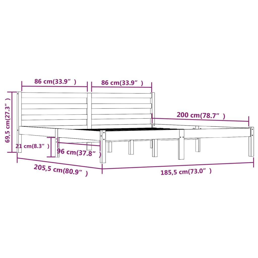 8720286877746_g_en_hd_6 vidaXL Bed Frame without Mattress White 183x203 cm King - Image 8