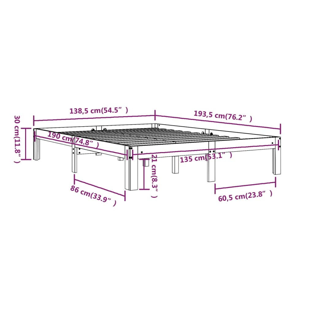 8720286878910_g_en_hd_6 vidaXL Bed Frame without Mattress 135x190 cm - Image 8