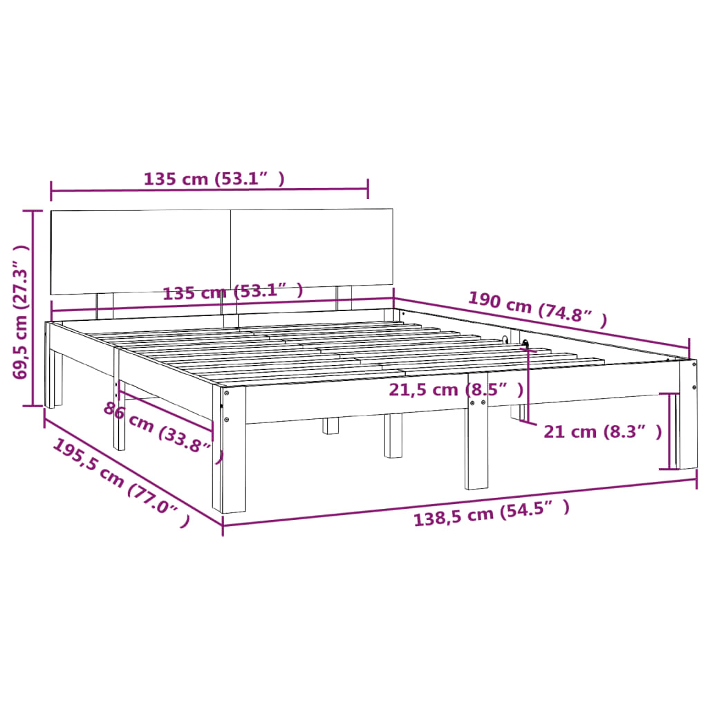 8720286879566_g_en_hd_6 vidaXL Bed Frame without Mattress 135x190 cm - Image 8