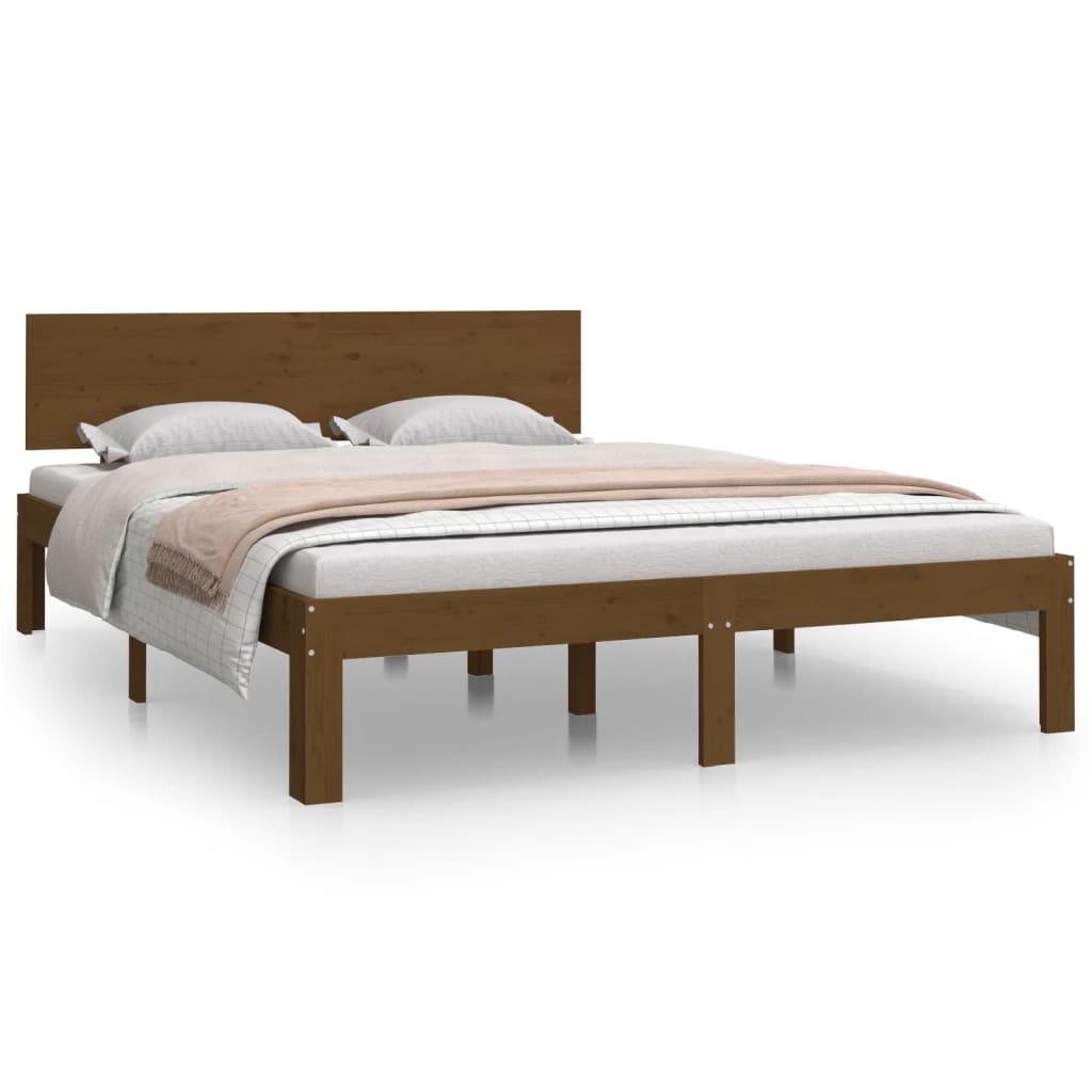 8720286879894_a_en_hd_1 vidaXL Bed Frame without Mattress Honey Brown 150x200 cm - Image 2