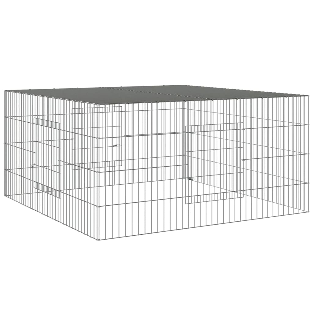 8720286880067_a_en_hd_1 vidaXL Rabbit Cage 110x110x55 cm Galvanised Iron - Image 2