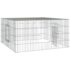 vidaXL Rabbit Cage 110x110x55 cm Galvanised Iron - Image 4