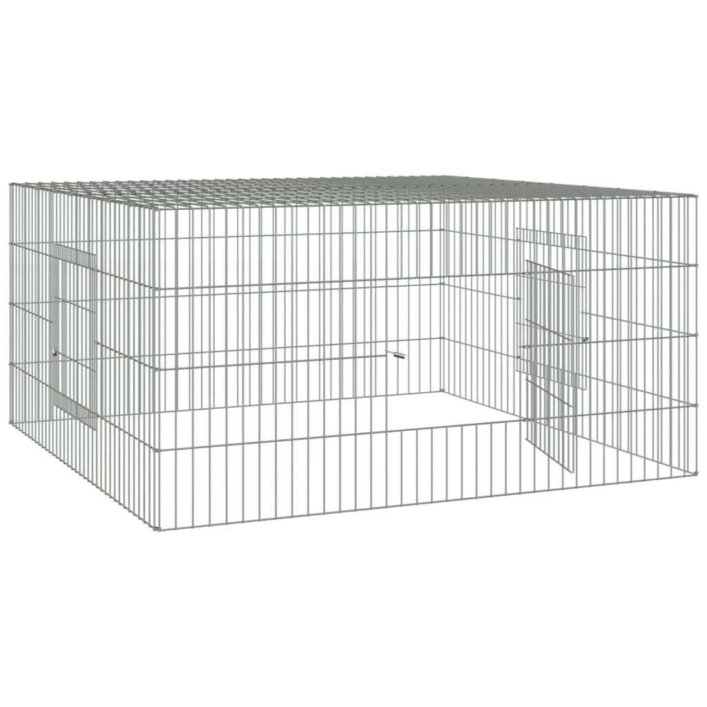 8720286880067_g_en_hd_2 vidaXL Rabbit Cage 110x110x55 cm Galvanised Iron - Image 4