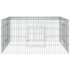 vidaXL Rabbit Cage 110x110x55 cm Galvanised Iron - Image 5