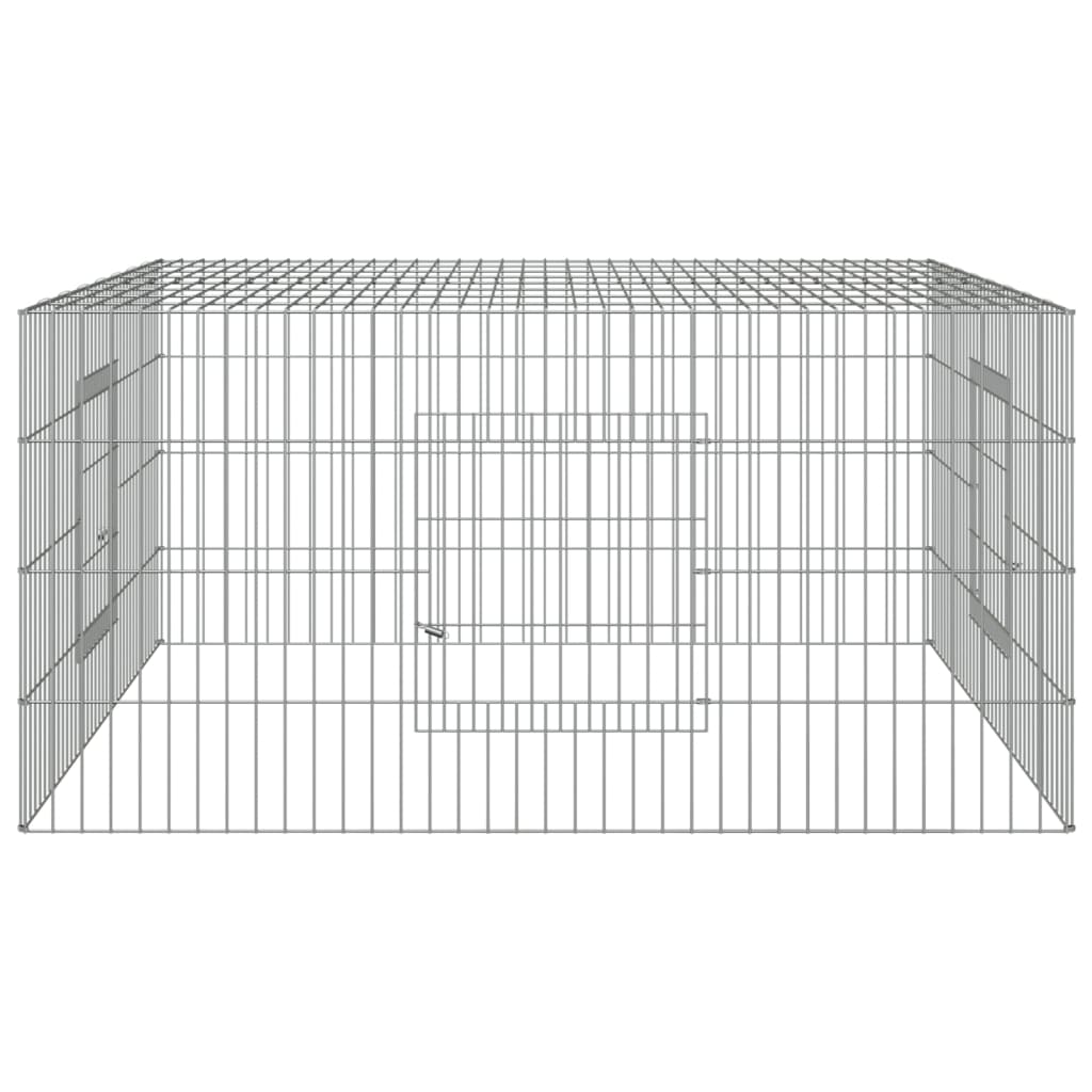 8720286880067_g_en_hd_3 vidaXL Rabbit Cage 110x110x55 cm Galvanised Iron - Image 5