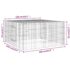 vidaXL Rabbit Cage 110x110x55 cm Galvanised Iron - Image 7