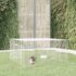 vidaXL Rabbit Cage 110x110x55 cm Galvanised Iron