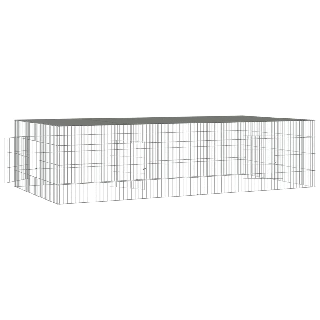 8720286880074_g_en_hd_2 vidaXL 2-Panel Rabbit Cage 220x110x55 cm Galvanised Iron - Image 4