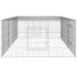 vidaXL 2-Panel Rabbit Cage 220x110x55 cm Galvanised Iron - Image 5