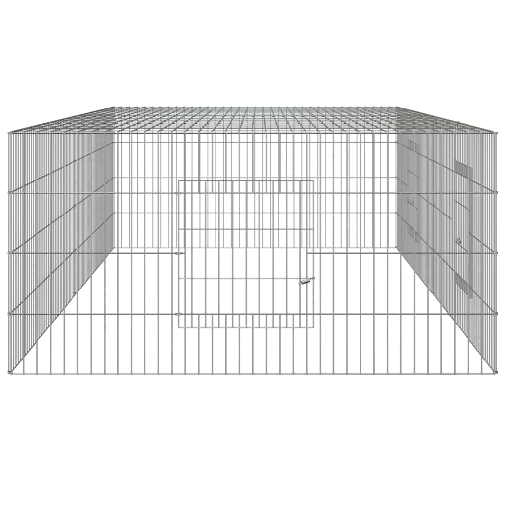 8720286880074_g_en_hd_3 vidaXL 2-Panel Rabbit Cage 220x110x55 cm Galvanised Iron - Image 5
