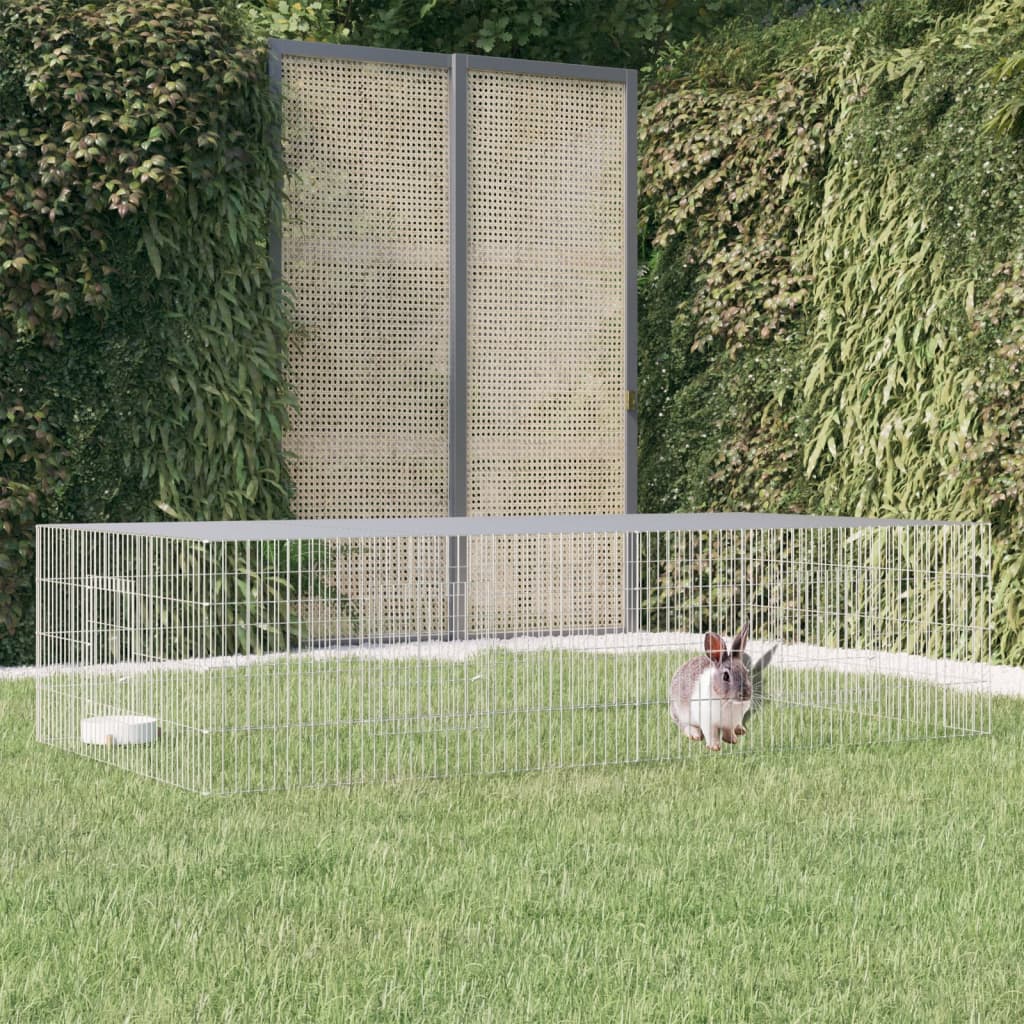 8720286880074_m_en_hd_1 vidaXL 2-Panel Rabbit Cage 220x110x55 cm Galvanised Iron - Image 1