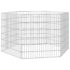 vidaXL Free Range Animal Enclosure 6-Panel 54x60 cm Galvanised Iron - Image 2