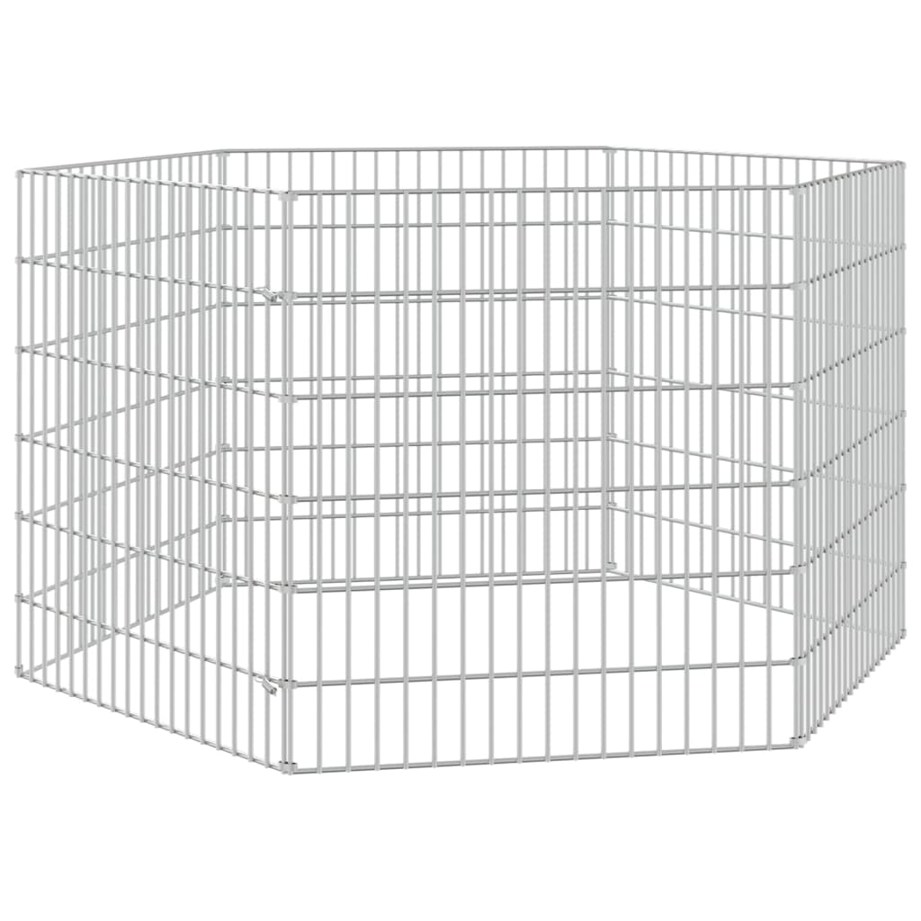 8720286880173_a_en_hd_1 vidaXL Free Range Animal Enclosure 6-Panel 54x60 cm Galvanised Iron - Image 2