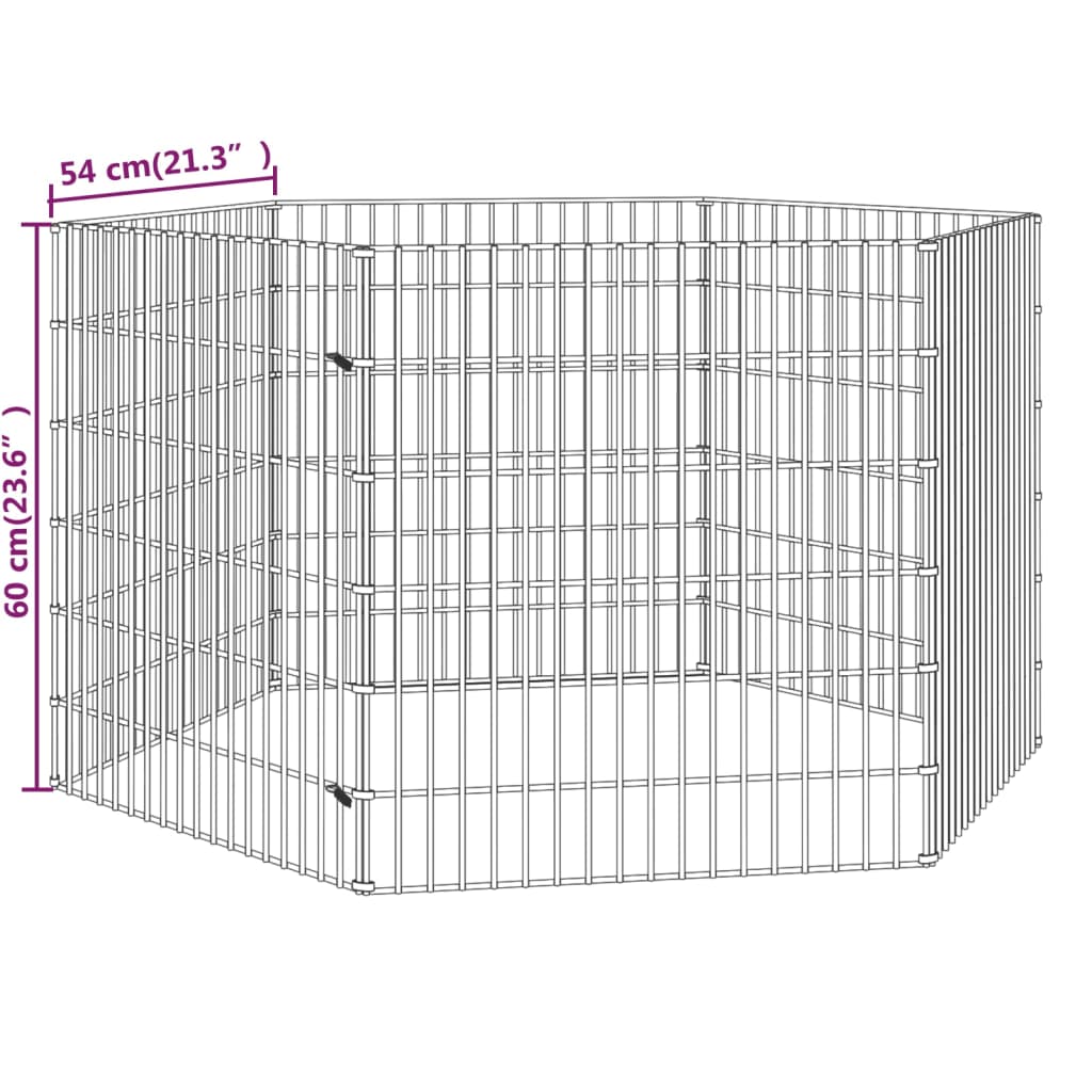 8720286880173_g_en_hd_6 vidaXL Free Range Animal Enclosure 6-Panel 54x60 cm Galvanised Iron - Image 8