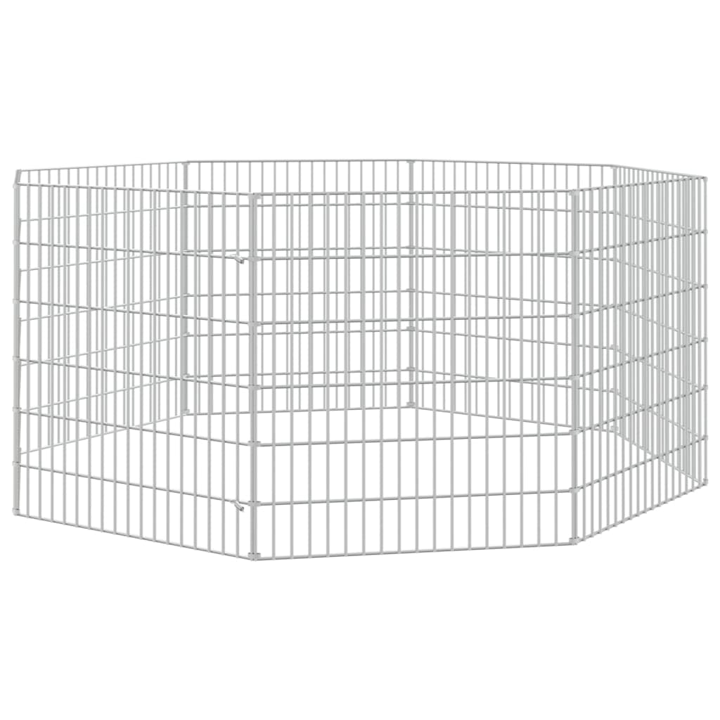 8720286880180_a_en_hd_1 vidaXL Free Range Animal Enclosure 8-Panel 54x60 cm Galvanised Iron - Image 2