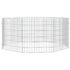 vidaXL Free Range Animal Enclosure 8-Panel 54x60 cm Galvanised Iron - Image 3