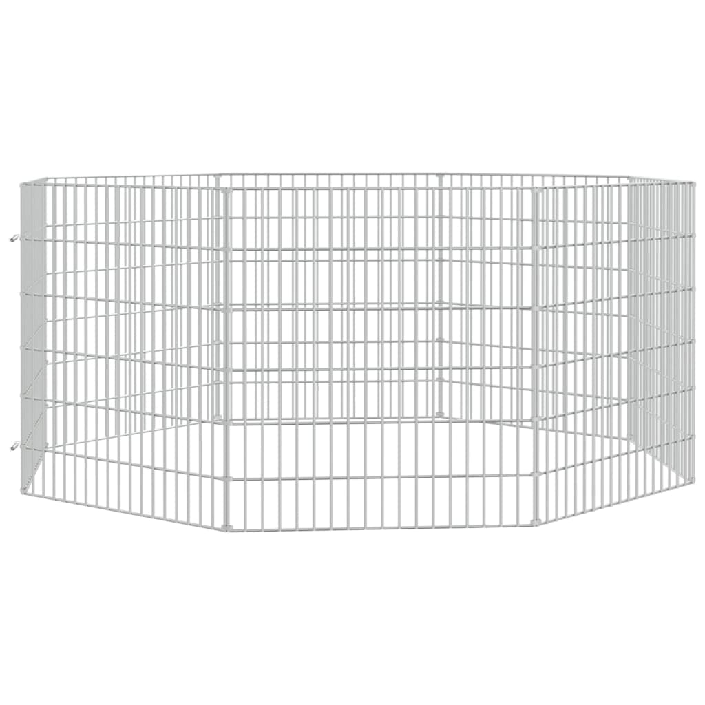 8720286880180_g_en_hd_1 vidaXL Free Range Animal Enclosure 8-Panel 54x60 cm Galvanised Iron - Image 3