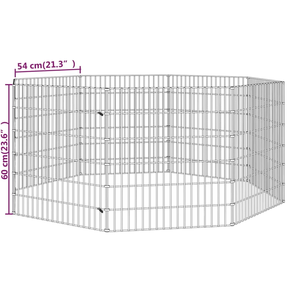 8720286880180_g_en_hd_6 vidaXL Free Range Animal Enclosure 8-Panel 54x60 cm Galvanised Iron - Image 8