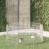 vidaXL Free Range Animal Enclosure 8-Panel 54x60 cm Galvanised Iron