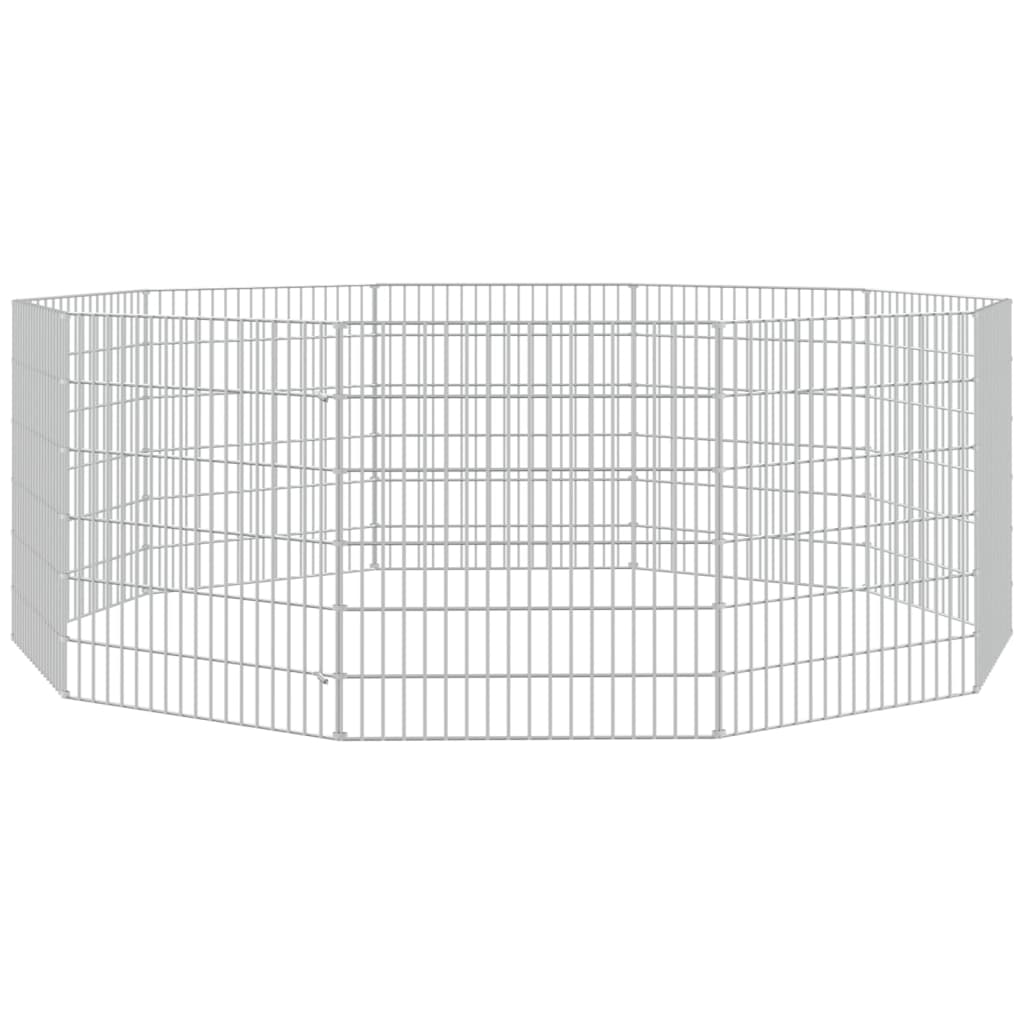8720286880197_a_en_hd_1 vidaXL Free Range Animal Enclosure 10-Panel 54x60 cm Galvanised Iron - Image 2
